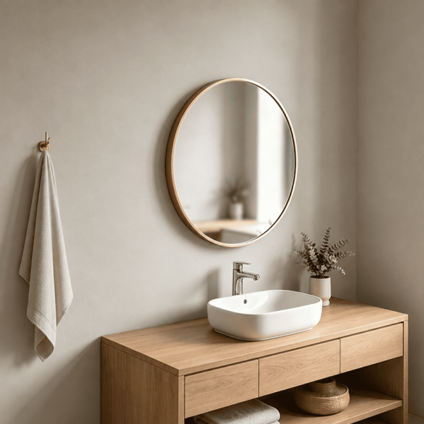 Round Bathroom Mirror Classic Round Stainless Steel Mirror