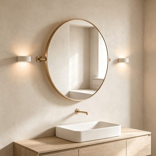Round Pivot Mirror Round Adjustable Pivot Mirror