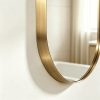 Oval Metal Framed Bathroom Mirror