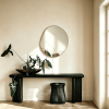 Slim Stone Shape Framed Wall Mirror Organic Irregular Wall Mirror