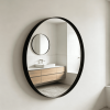 Recessed Frame Round Mirror