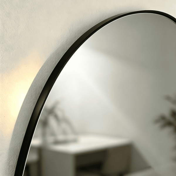 Stone Mirror Metal Frame Organic Irregular Wall Mirror