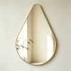 Teardrop Mirror Sculptural Teardrop Metal Wall Mirror