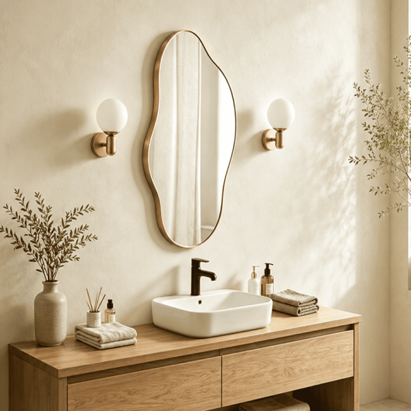 Wavy Mirror Asymmetrical Metal Wall Mirror