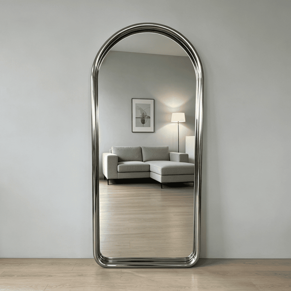Silver Arched Full Length Mirror