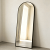 Arched Metal Floor Mirror