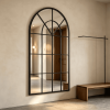 arched windowpane wall mirror Arched Window Pane Wall Mirror