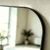 black full length mirror metal frame detail Rounded Corner Full Length Mirror