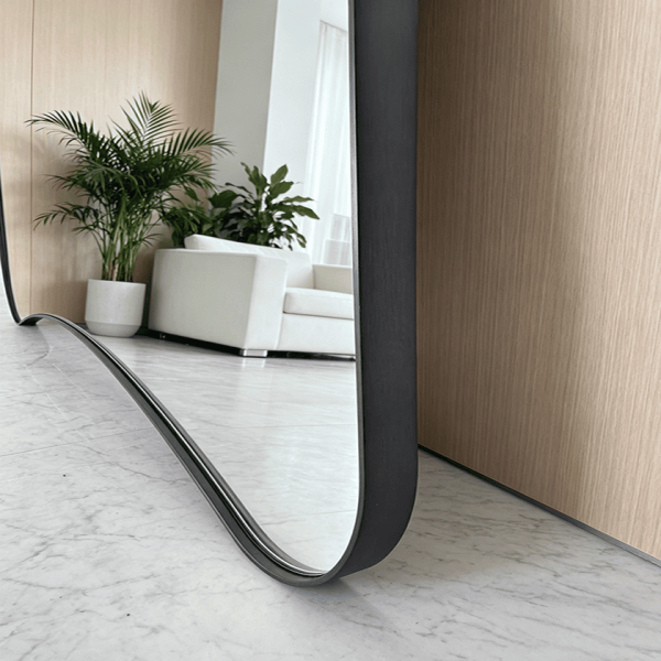black hourglass mirror detail Hourglass Full Length Mirror