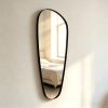 black metal framed wall mirror Organic Pebble Wall Mirror