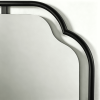 black scalloped mirror metal framed Scalloped Tubular Frame Wall Mirror