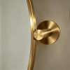 brushed gold accessible bathroom mirror metal frame Round Adjustable Pivot Mirror