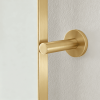 brushed gold adjustable bathroom mirror metal frame Rounded Rectangle Pivot Mirror
