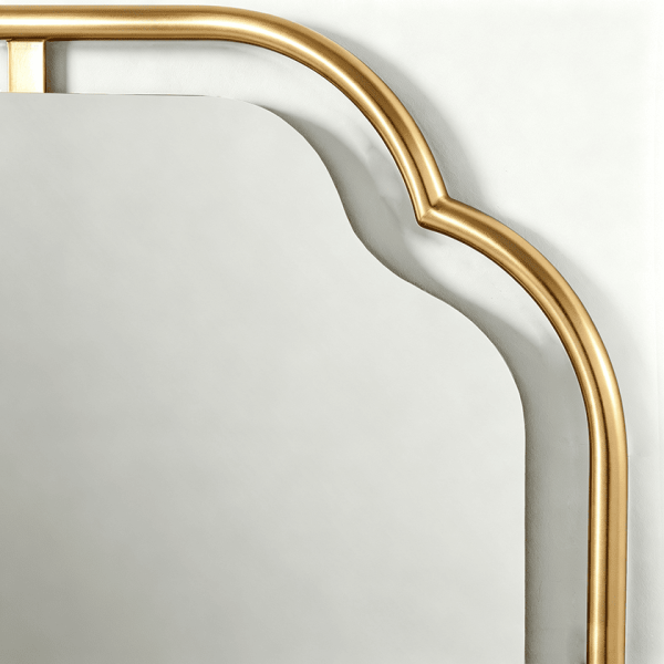 custom metal framed mirror Scalloped Tubular Frame Wall Mirror