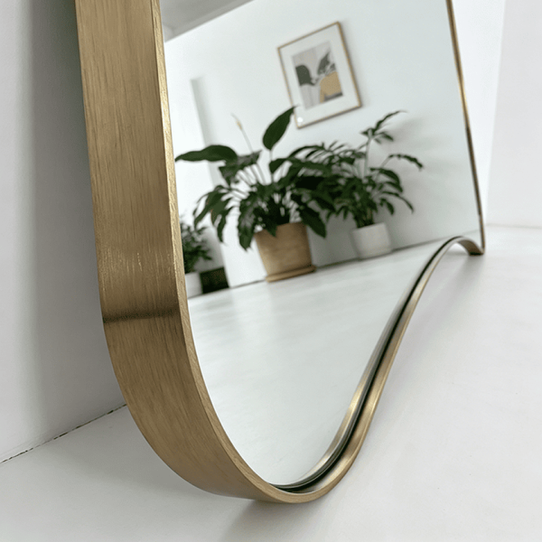 gold hourglass mirror detail Hourglass Full Length Mirror