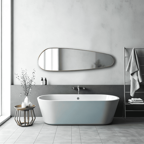horizontal organic wall mirror Organic Pebble Wall Mirror