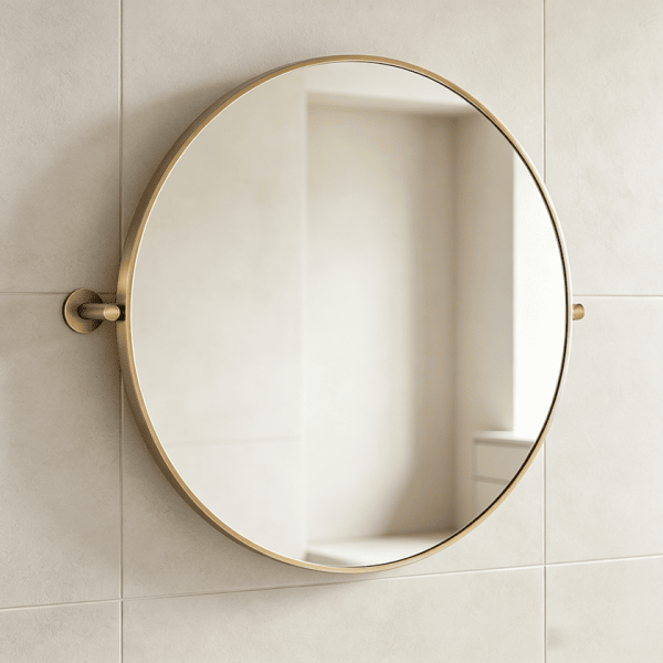 metal frame pivot mirror Round Adjustable Pivot Mirror