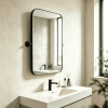 metal frame pivot mirror Rounded Rectangle Pivot Mirror