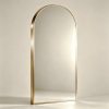Arched Bathroom Mirror with Steel Frame