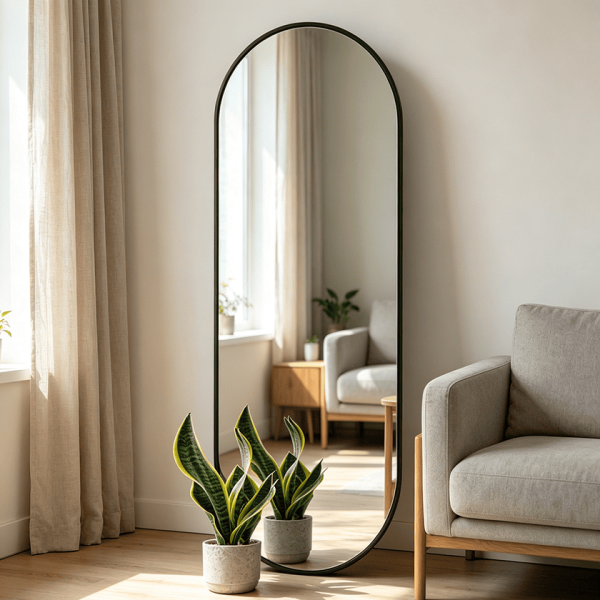 Capsule Metal Frame Mirror