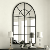 metal window pane mirror Arched Window Pane Wall Mirror