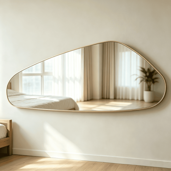 pebble asymmetrical mirror Organic Asymmetrical Wall Mirror