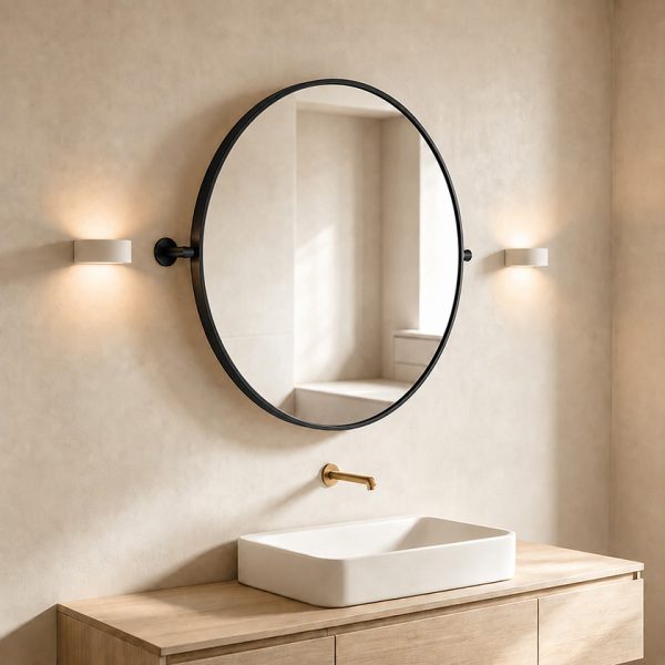 round pivot bathroom mirror Round Adjustable Pivot Mirror