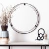 round wall framed mirror Round Metal Framed Bathroom Mirror