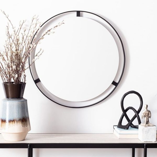 round wall framed mirror Round Metal Framed Bathroom Mirror