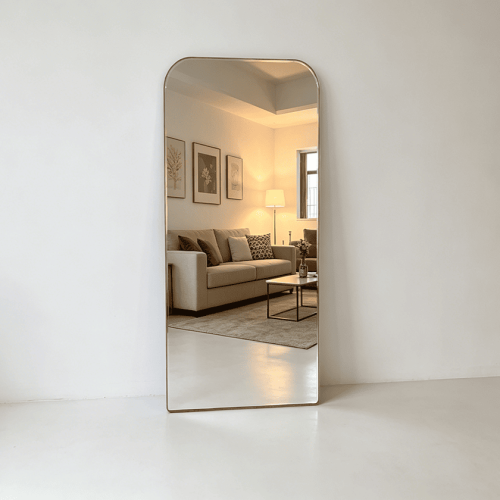 rounded corner full length mirror Rounded Rectangle Full Length Mirror