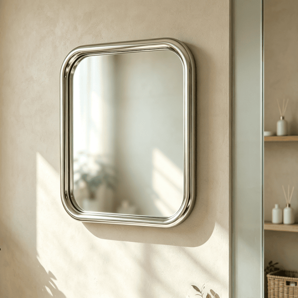 Rounded Square Stainless Steel Mirror