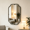scalloped metal wall mirror Scalloped Tubular Frame Wall Mirror