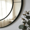 segmented mirror frame Round Mirror with Mirrored Frame