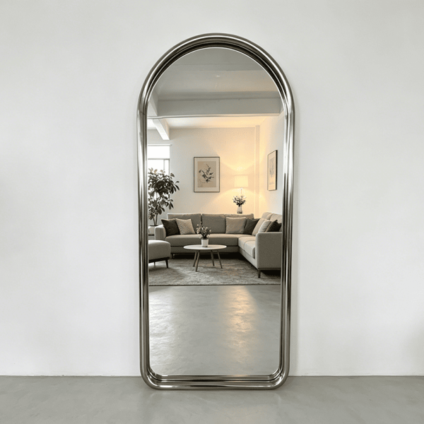 Silver Arched Full Length Mirror