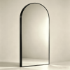 Arched Bathroom Mirror with Steel Frame