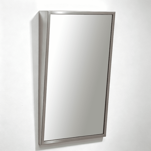 stainless steel fixed tilt mirror Brushed Stainless Steel Fixed Tilt Mirror