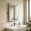 stainless steel pivot mirror Rounded Rectangle Pivot Mirror
