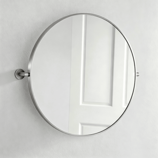 tilting bathroom mirror Round Adjustable Pivot Mirror