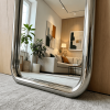 tubular frame mirror detail Silver Rectangle Full Length Mirror