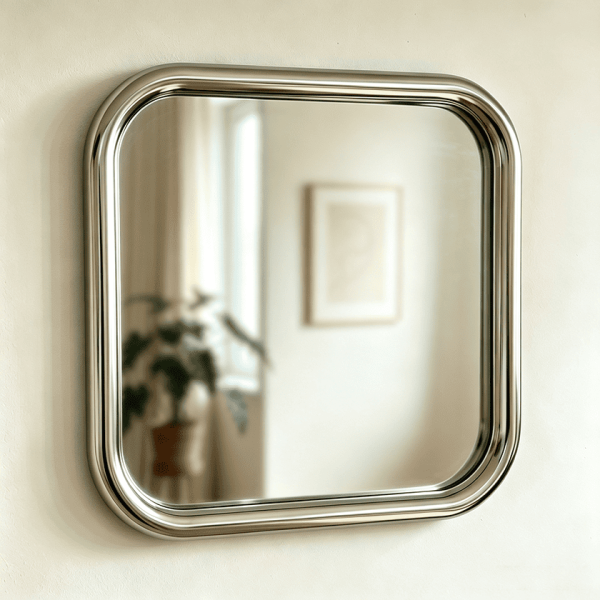 Rounded Square Stainless Steel Mirror
