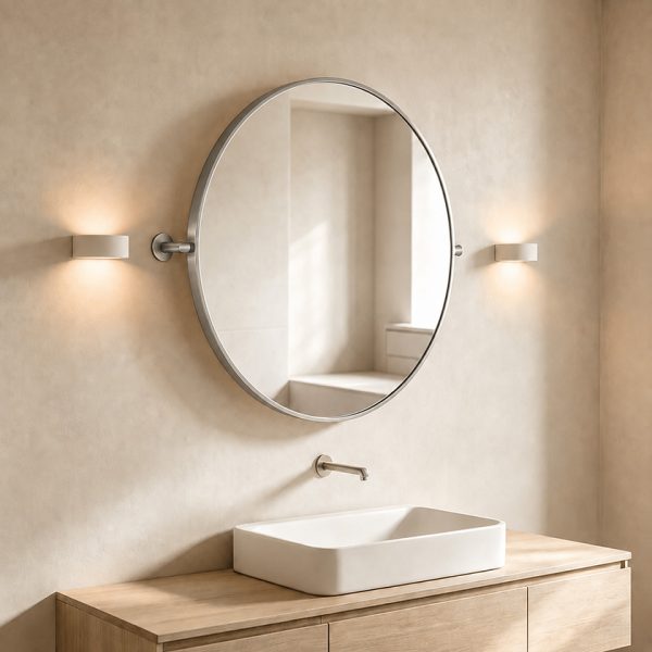 wall mounted pivot mirror Round Adjustable Pivot Mirror